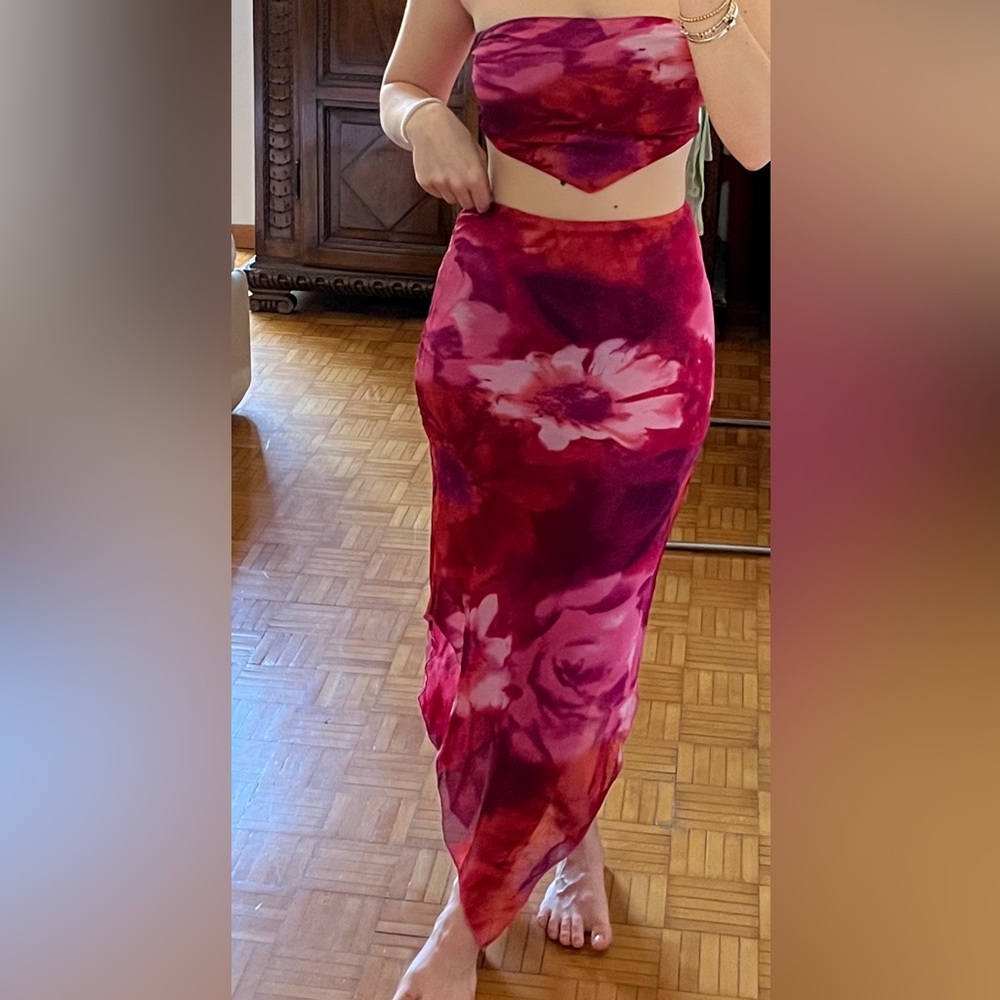 Floral skirt and bandana too co-ord
